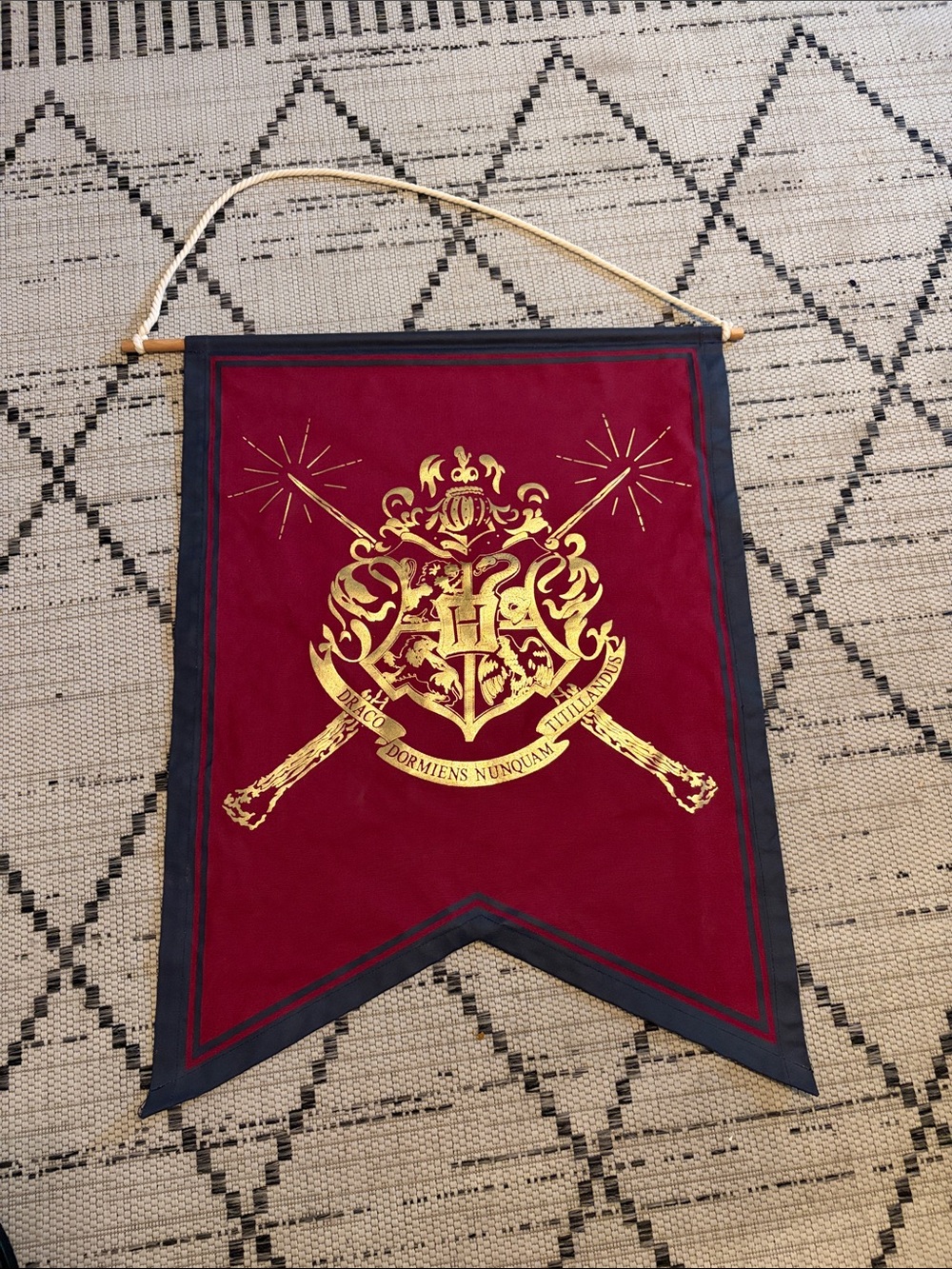 HP Burgundy Wall Banner - Home Wall Decor